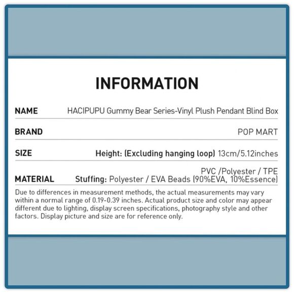 Haci Pupu Gummy Bear Series Vinyl Plush Pendant Blueberry - Picture 11 of 16